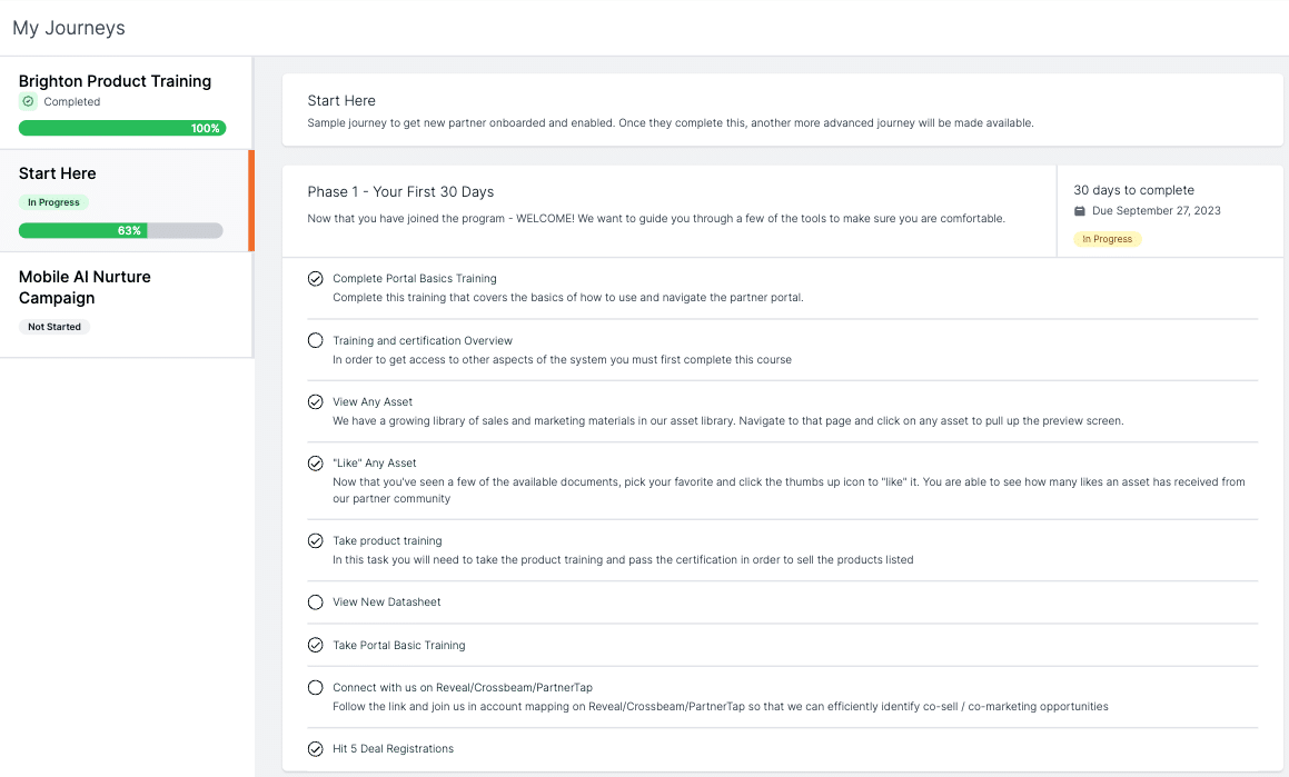 Journey Builder Dashboard